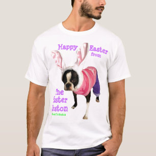 Camiseta T-shirtwith Boston Terrier de Pascua