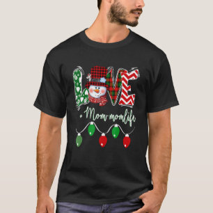 Camiseta T Snowman Love Life Navidades Red Plain