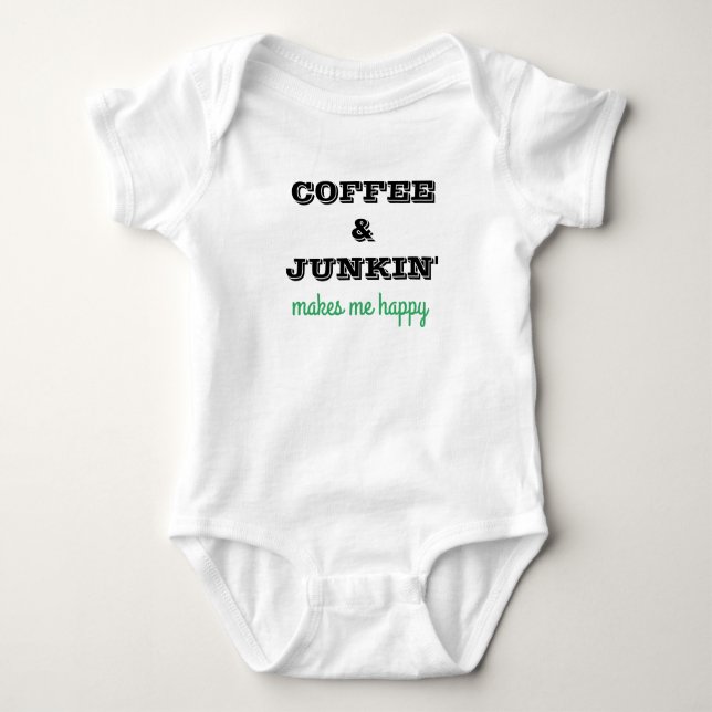 Camiseta T-thirt lindo con café y decir de Junkin (Anverso)