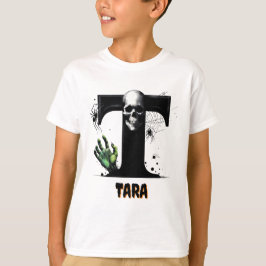 Camiseta T Truco inicial o trato de Halloween lindo