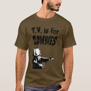 Camiseta T.V. está para los zombis