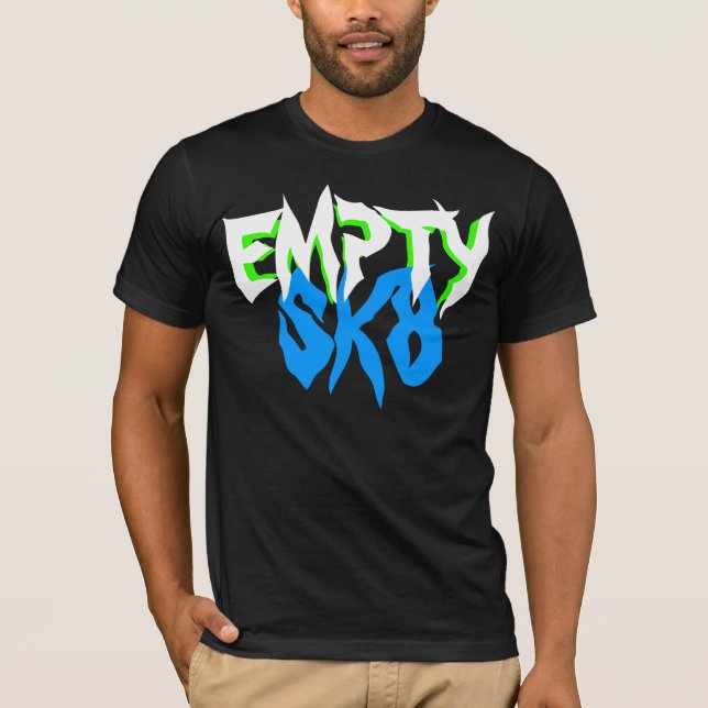 Camiseta T vacío dentado blanco (Anverso)