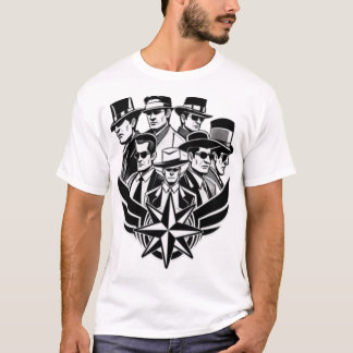 Camiseta T-Vintage Mafia Brotherhood – Classic Noir Gang Il