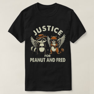 Camiseta TA41-Justicia para Peanut y Fred Squirrel Raccoon
