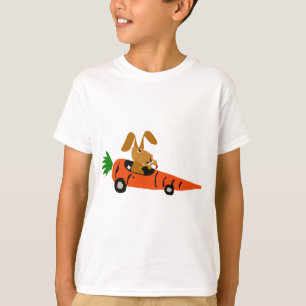 Camiseta TA conejo de conejito divertido que conduce el