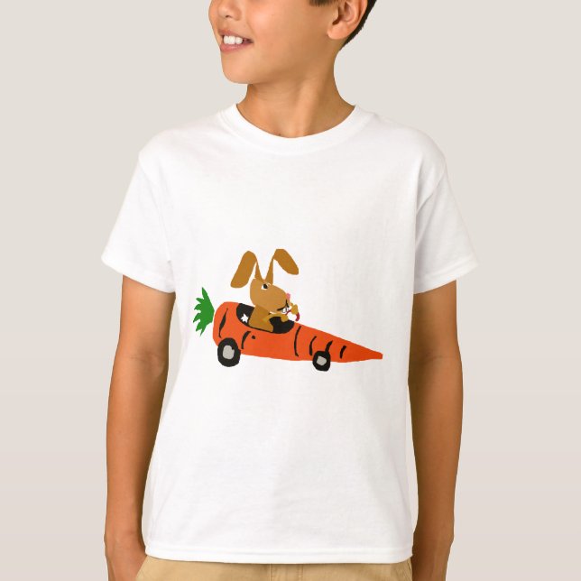 Camiseta TA- Gracioso conejo conejo conejo conduciendo Pers (Anverso)