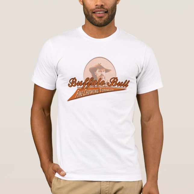 Camiseta Tabaco de mascar de la multa de Bull del búfalo (Anverso)