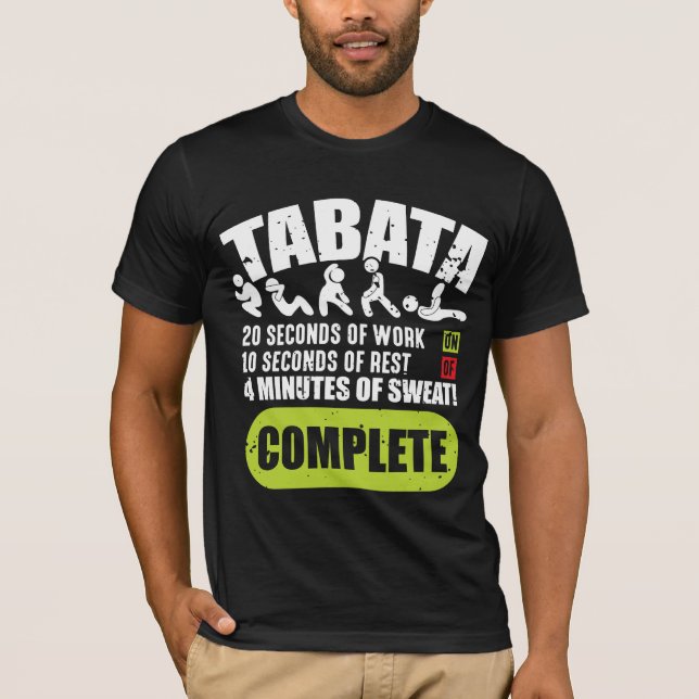 Camiseta Tabata Workout Fitness Bootcamp Cardio (Anverso)