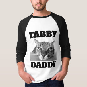 CAMISETA TABBY CAT DAD DADDY T-SHIRTS DE HOMBRES