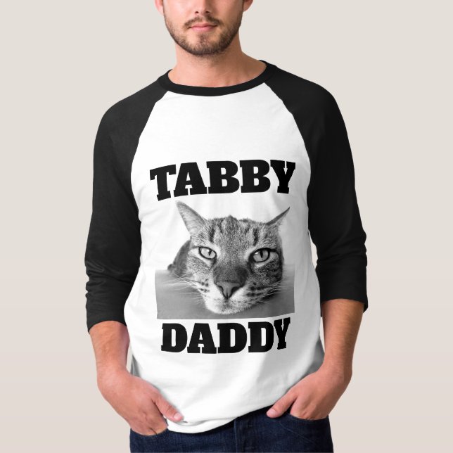 CAMISETA TABBY CAT DAD DADDY T-SHIRTS DE HOMBRES (Anverso)