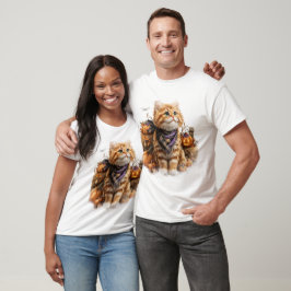 Camiseta TABBY CAT, NARANJA TEMÁTICO DE bonito FALL