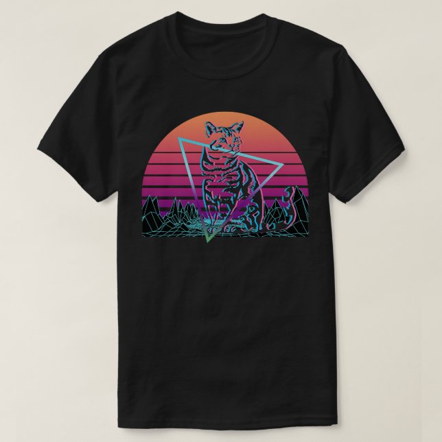 Camiseta Tabby Cat Retro Premium  (Diseño del anverso)