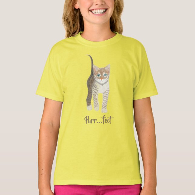 Camiseta Tabby Kitten Yellow (Anverso)