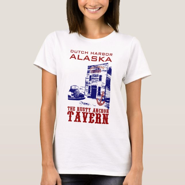 Camiseta Taberna oxidada del ancla del puerto holandés (Anverso)