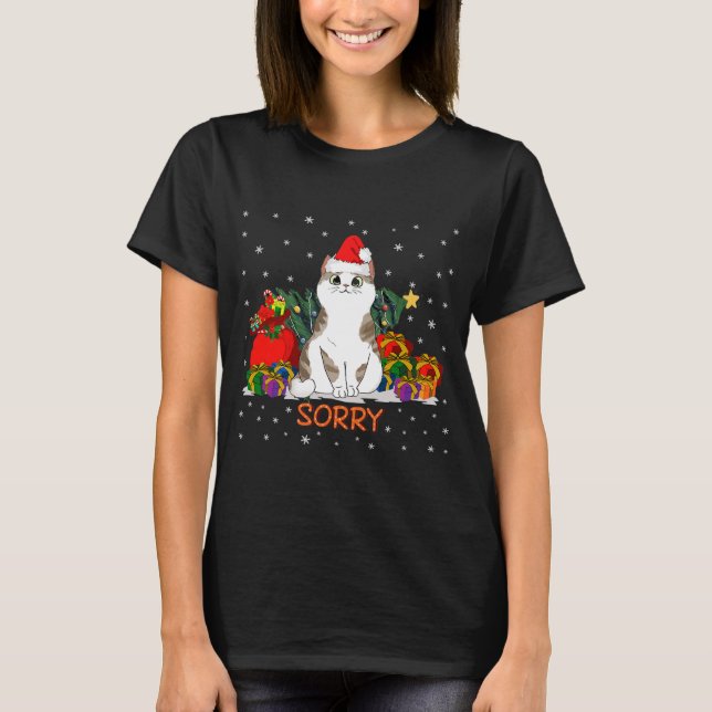 Camiseta Tabi Cat Xmas Lo siento Navidades (Anverso)
