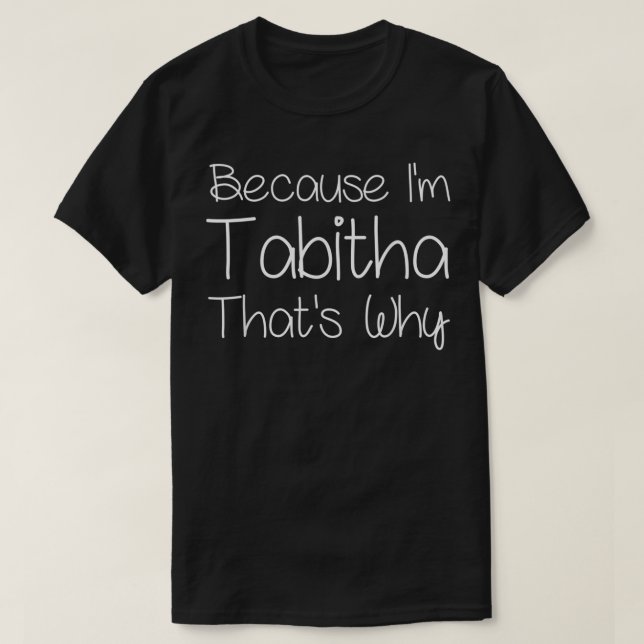 Camiseta TABITHA Funny Personalized Birthday Women Name Gif (Diseño del anverso)