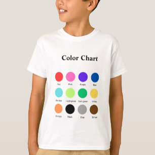 Camiseta tabla de colores escuela profesor niños tabla edit