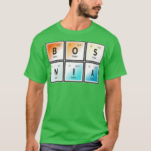 Camiseta Tabla de elementos de Bosnia