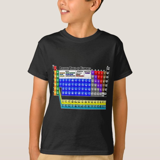 Camiseta Tabla de elementos periódica (Anverso)