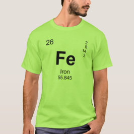 Camiseta Tabla de elementos periódica (hierro)