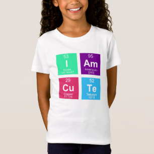 Camiseta Tabla de elementos periódica química: IAmCuTe
