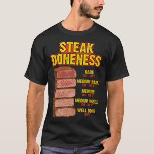 Camiseta Tabla de guía de cocción de bistec Bbq Chef Pit