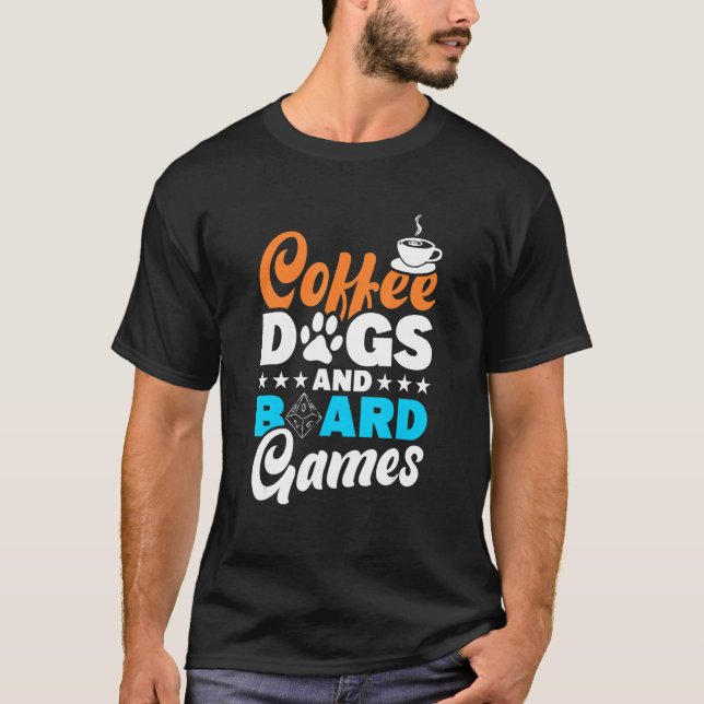 Camiseta tabla de juego de perros de café tableta de juego (Anverso)