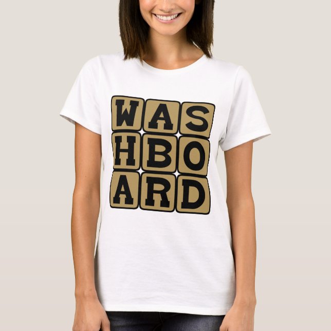 Camiseta Tabla de lavar, Herramienta de lavado o Abdominale (Anverso)