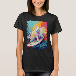 Camiseta Tabla de Remo Gato Blanco