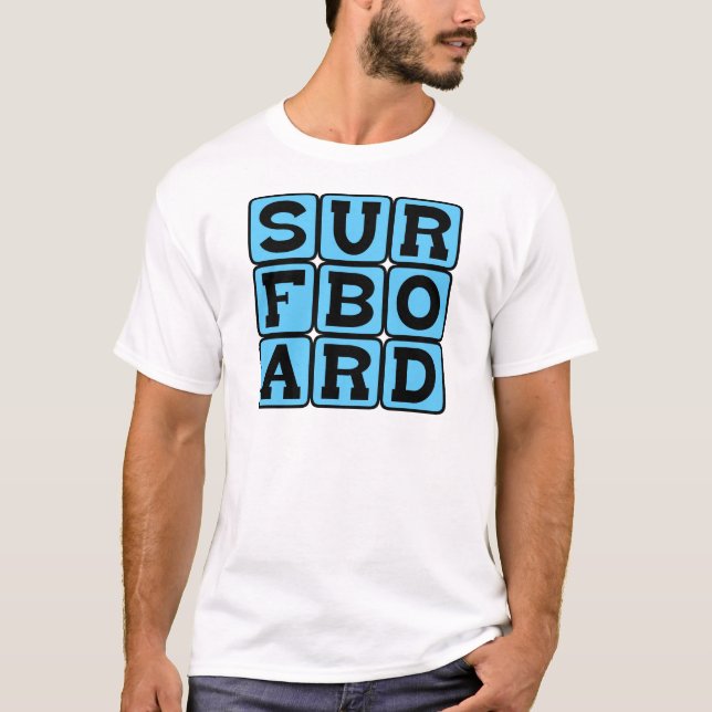 Camiseta Tabla de surf, Accesorio de deporte oceánico (Anverso)