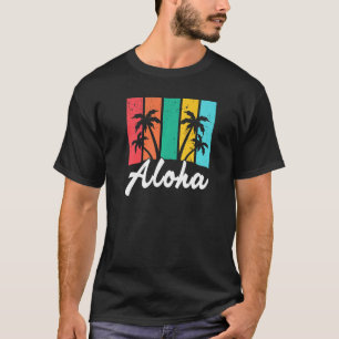 Camiseta tabla de surf Aloha Hawaii Island Palm Beach