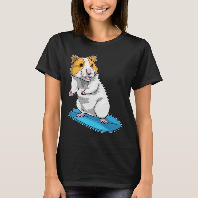 Camiseta tabla de surf de Hamster (Anverso)
