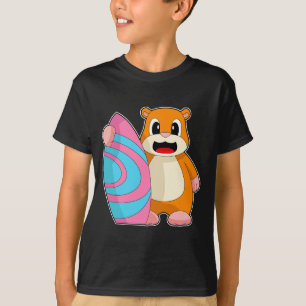 Camiseta tabla de surf de Hamster