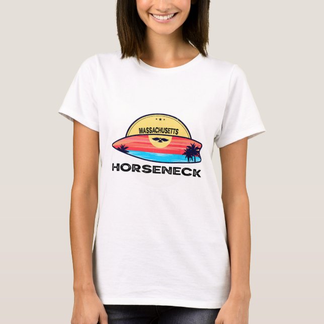 Camiseta Tabla de surf de Massachusetts Horseneck Beach Sur (Anverso)