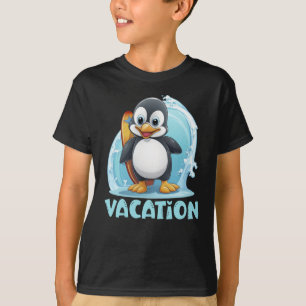 Camiseta Tabla de surf de pingüino de vacaciones