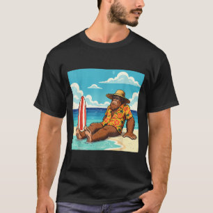 Camiseta tabla de surf de playa Bigfoot 