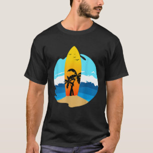 Camiseta Tabla de surf vintage I Ola de playa de California
