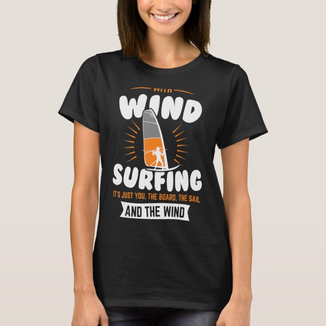 Camiseta Tabla De Windsurf Y Base De Mast De Surf De Vino D (Anverso)