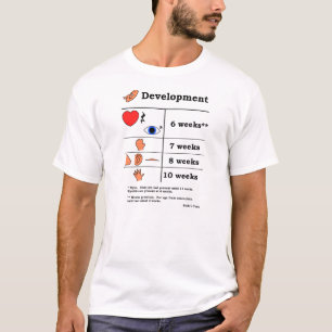 Camiseta Tabla del desarrollo fetal (impresión negra)
