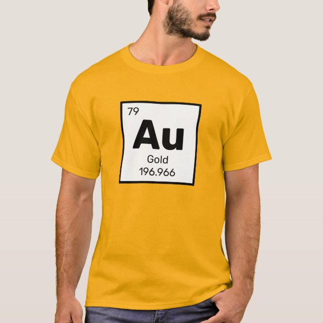 Camiseta Tabla Gold / Periódica - Au Element T-Shirt (Anverso)