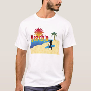 Camiseta Tabla hawaiana del pingüino de Beach'n de la