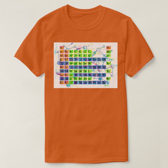 Camiseta Tabla periódica (Diseño del anverso)