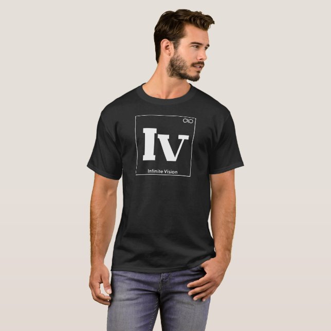 Camiseta Tabla periódica blanca Vision infinito (Anverso completo)