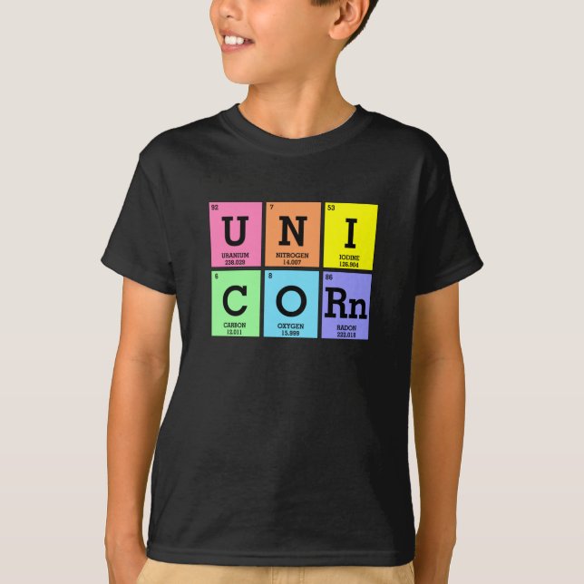 Camiseta Tabla periódica corta de elementos (Anverso)