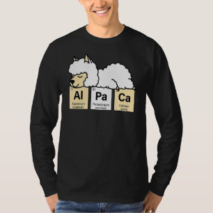 Camiseta Tabla Periódica De Alpaca De Elementos Lama Pako H