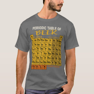 Camiseta Tabla Periódica De Cerveza Artesanal Estilo Cervec