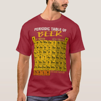 Camiseta Tabla Periódica De Cerveza - Estilo De Cerveza Art