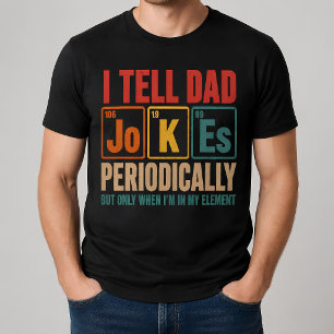 Camiseta Tabla periódica de chistes de papá divertidos