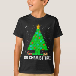 Camiseta Tabla periódica de ciencias de química de árbol de