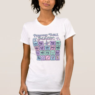 Camiseta Tabla periódica de diseño gráfico mágico de unicor